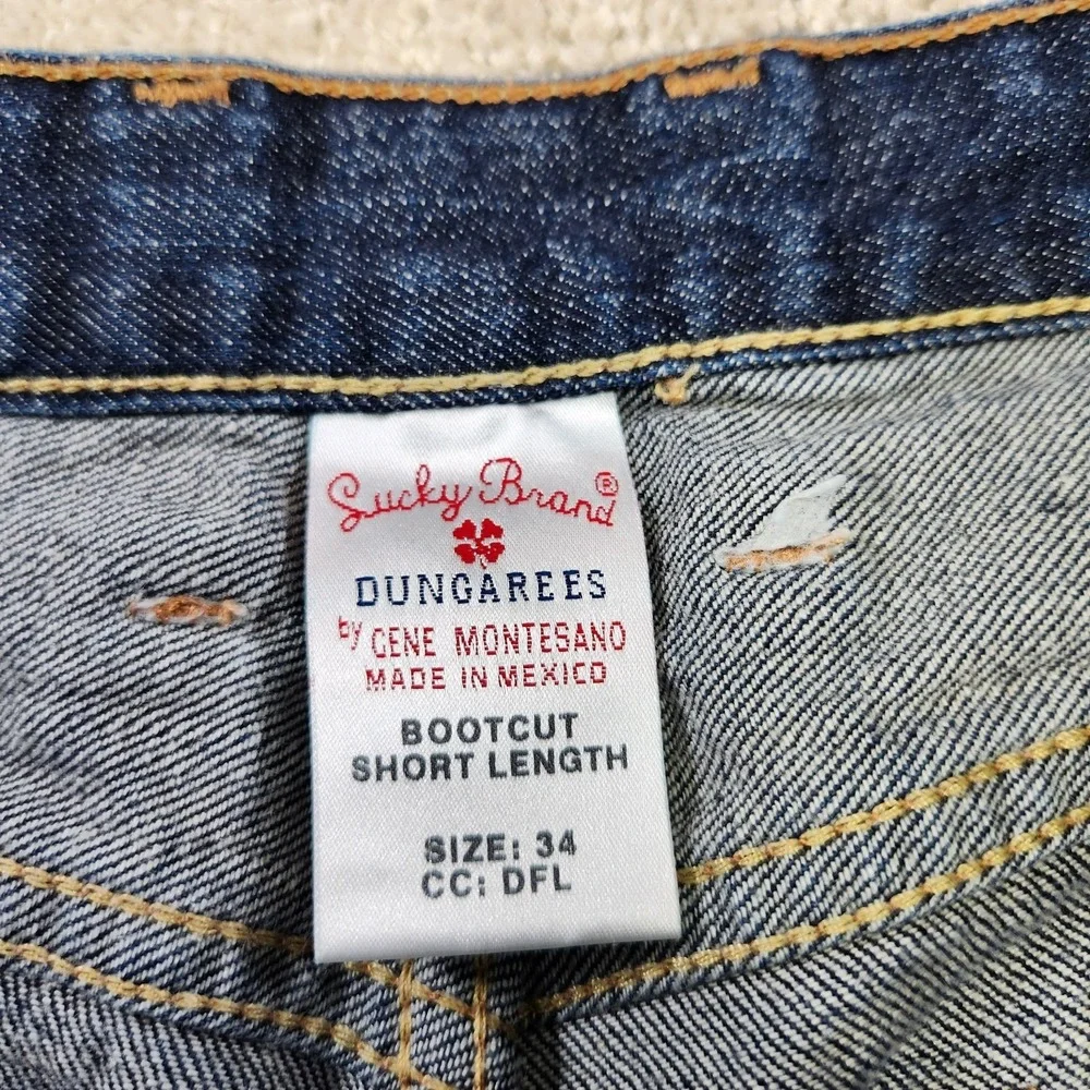 Vintage Lucky Brand Jeans Men 34x30 Relaxed Bootcut Baggy Y2K‎ Denim Dark Flight